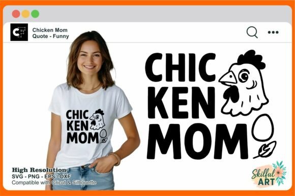 Chicken Mom SVG – PNG, Clipart
