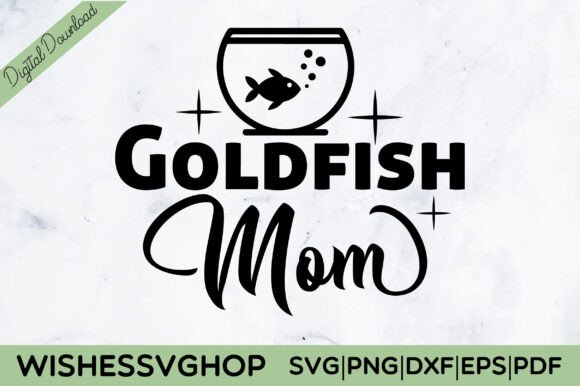 Goldfish Mom SVG PNG Free